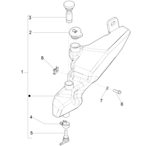 Serbatoio olio Piaggio Typhoon 50 2 tempi Euro 4 2018-2020