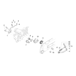 Motorino di avviamento - Bendix Piaggio Typhoon 50 2 tempi Euro 4 2018-2020