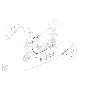 Cavo acceleratore Piaggio Typhoon 50 2 tempi Euro 4 2018-2020