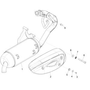 Scarico Piaggio Typhoon 50 2 tempi Euro 4 2018-2020