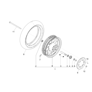 Ruota anteriore Piaggio Typhoon 50 2 tempi Euro 4 2018-2020