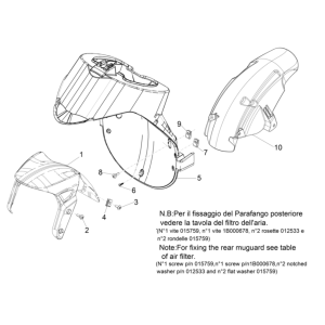 Parafango anteriore - Parafanghi Piaggio Typhoon 50 2 tempi Euro 4 2018-2020