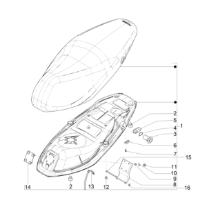 Sella Piaggio Typhoon 50 2 tempi Euro 4 2018-2020