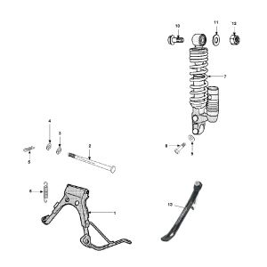 Ammortizzatore - Cavalletto centrale Peugeot Speedfight 3 50 2 tempi LC 2 tempi