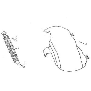 Ammortizzatore - Parafango posteriore Edwards Tomorrow Grande Retro 125