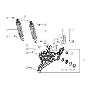 Ammortizzatore Kymco Xciting 400i nero opaco