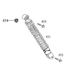 Ammortizzatore AGM Retro Extra rosso opaco