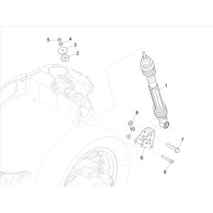Ammortizzatore Vespa Elettrica 25km/h SCH Euro 5 2021