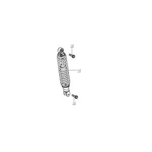 Ammortizzatore Kymco Agility 16'+ 4 tempi argento metallizzato opaco