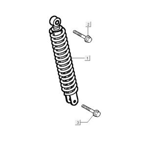 Ammortizzatore Kymco Vitality 50 2 tempi AC argento perlato
