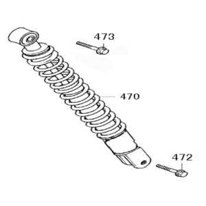 Ammortizzatore Neco Lola nero rosso