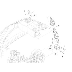 Ammortizzatore Vespa Sprint 125 3V IE ABS Euro 5 2021