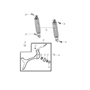 Ammortizzatore Kymco Super8 Street 50i Euro 4 Grigio Opaco