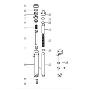 Ammortizzatore anteriore Kymco Xciting 400i Pearly Black