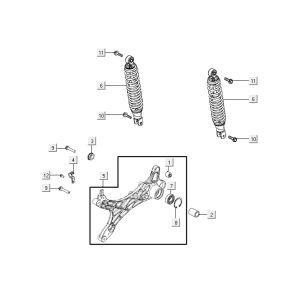 Ammortizzatore Agility 16+ 125 Argento metallizzato opaco