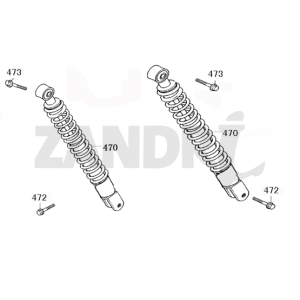 Ammortizzatore Santini Capri nero opaco
