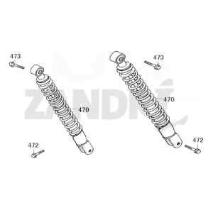 Ammortizzatore BTC Riva Sport opaco antracite