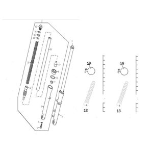 Ammortizzatore anteriore AGM Caferacer