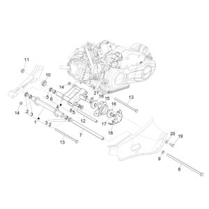 Sospensione motore Vespa Sprint 125 3V IE ABS
