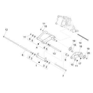 Sospensione motore Piaggio MP3 300 ie LT Business - Sport (con e senza ABS) 2016-2018