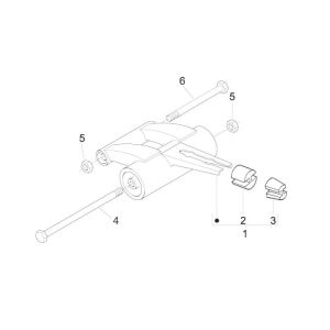 Sospensione del motore AC Piaggio Liberty 50 a 2 tempi
