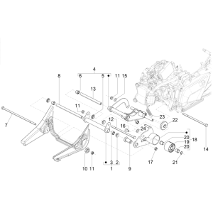 Sospensione motore Piaggio Beverly 300 HPE 4V ABS Euro 5 2021-2022