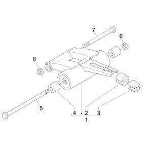 Sospensione del motore AC Piaggio Zip 2000 a 2 tempi