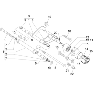 Sospensione motore Piaggio MP3 300 LT Sport 2009-2014
