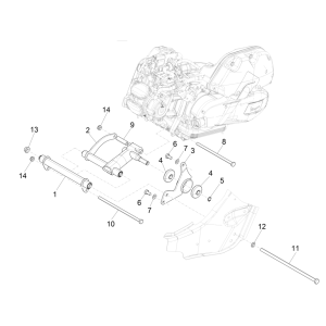 Sospensione motore Vespa GTS 125 IE ABS Euro 5 2021