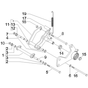 Forcella anteriore - Cuffia Vespa GTS 250 ie 2005-2009 (con ABS) midnight 222/A