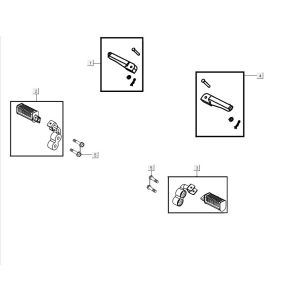 Poggiapiedi Kymco K-Pipe 4 tempi nero lucido