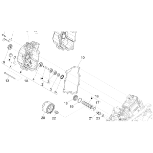 Pompa acqua - Filtro olio Piaggio Beverly 125 RST 4V Euro 3 2010-2015