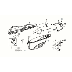Sedile - impugnatura posteriore Sym Orbit III 50 E5