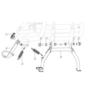 Cavalletto centrale - cavalletto laterale Niu N1S