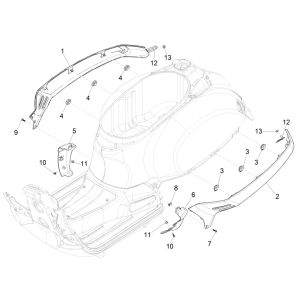 Parabrezza per moto - Vespa GTS 125 IE ABS Euro 4 2016-2018