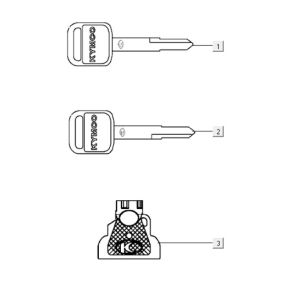 Chiave di accensione Kymco Xciting 400i nera opaca