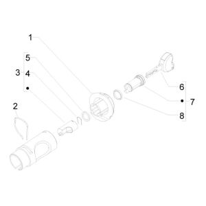 Blocchetto di accensione Piaggio Liberty 4 tempi