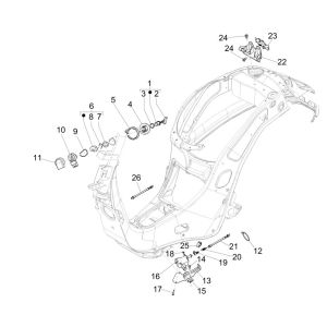 Blocchetto di accensione Vespa Sprint 125 3V IE ABS