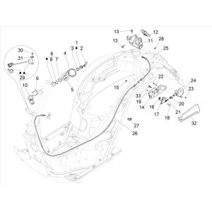 Blocchetto di accensione Vespa GTS 300 HPE 4V IE ABS Euro 4 2019