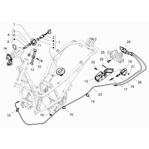 Blocchetto di accensione Piaggio Beverly 125 RST 24V Euro 3 2010-2015