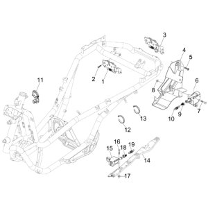 Blocchetto di accensione Piaggio MP3 300 LT Sport 2009-2014