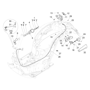 Blocchetto di accensione Vespa GTS 125 IE ABS Euro 5 2021