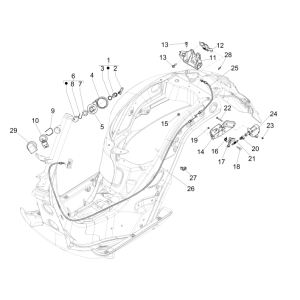 Blocchetto di accensione Vespa GTS 300 ie 2008-2016 (con e senza ABS)