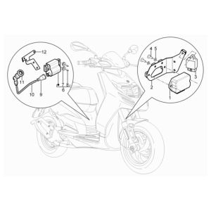 Regolatore di tensione - Bobina di accensione - Ricambi elettronici Piaggio Typhoon 50 2 tempi Euro 3 2011