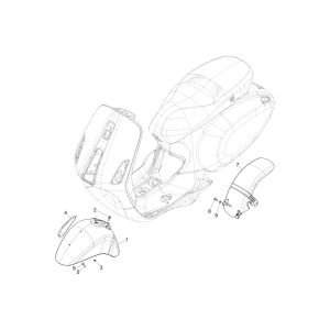 Parafango anteriore Vespa Primavera 50 4 tempi IGET 3V Euro 5