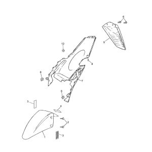 Parafango anteriore Yamaha Jog-R 50 2 tempi AC