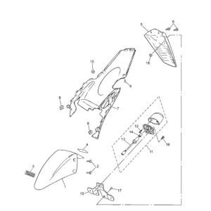 Parafango anteriore Yamaha Jog-R 50 2 tempi LC