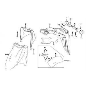 Parafango anteriore Znen ZN50QT-11 4 tempi