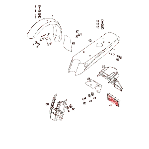 Spatborden - zijkappen Tomos FLEXER XL (45KMH) (K8-L0)