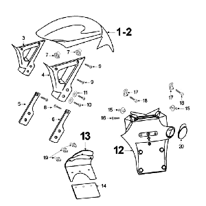 Parafango anteriore - Parafango posteriore Peugeot Elyseo nero